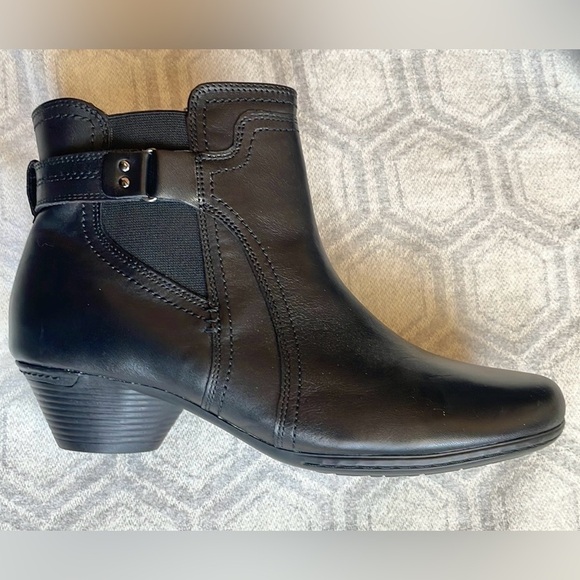 Cobb Hill Ankle Boots Laural Black Leather Woman’s Sz: 9.5 - Picture 3 of 12